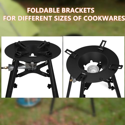 ONLYFIRE GRILLS Propane Paella Burner Stand Set with 21" Paella Pan, Outdoor Gas Stove Cooking Kit, Portable Gas Burner with Wok for Backyard Camping Tailgating RV, 4FT Hose, 60000BTU, GS300 by ONLYFIRE GRILLS - Image 7