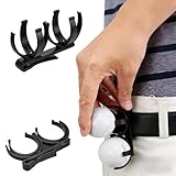 2PCS Golf Ball Holder for Bag - Quick Release Golf Ball Retriever & Tee Holder with Clip, Durable Golf Bag Accessories, Golf Gifts for Men - Fits Stand, Carry & Cart Bags for Easy Access on Course