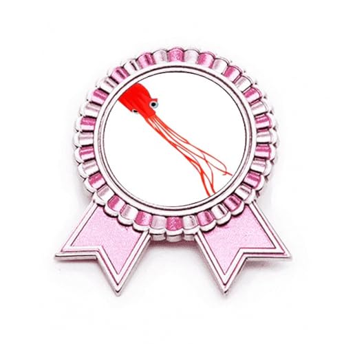 Médaille broche poulpe traditionnel chinois en métal rose
