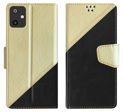 Image of SBMS Flip Cover for Samsung Galaxy M07 / Samsung A07 / Samsung F07 Back Cover Case with Magnatic Closure | Inbuilt Stand | Card & Money Pocket for Samsung A07 (MultiBlack)