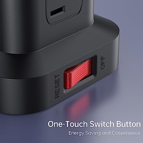 15FT USB C Power Strip Surge Protector Tower, Mini Power Strip Tower Travel 12 AC 4 USB Power Strip with USB Ports, Overload Protection for Home Office by SMALLRT - Image 7