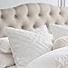 Rosevera Givanna Adjustable Height Headboard with Linen Upholstery and Button Tufting for Bedroom, King, Classic Beige