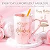 Regalos de Cumpleaños para Mujeres Caja de Regalos de Cumpleaños para Mujeres Único No Un Día Más Fabulosa Taza de Regalo Ideas de Regalos Rosa Caja de Regalos para Ella Amigas Mamá Hermana Esposa Compañera de Trabajo Hija Tía Mamá Acero Inoxidable 4