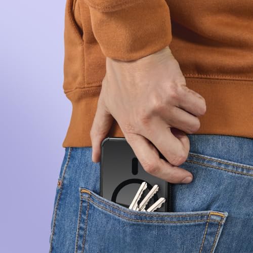 Hama Coque de Protection Extreme Protect pour iPhone 17 Air et MagSafe (D3O Bumper, Antichoc, Anti-Chute, incassable, Coque magnétique pour Charge inductive, dégradé de Couleur) Noir