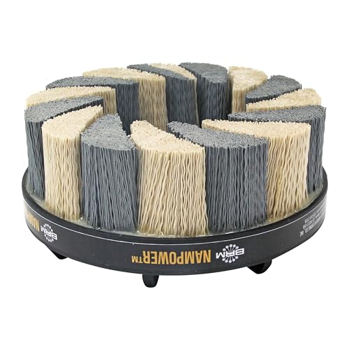 Image of Brush Research ADT15038320 Nampower Turbine Style Abrasive Disc Brush, Combination Silicon Carbide /Ceramic Filament, 150mm Diameter, 38mm Bristle Length (Pack of 1)