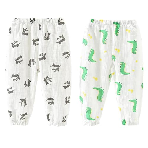 Pantalon de survêtement harem bébé lin léger jogging décontracté fille garçon 9 mois-7 ans pack