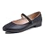 Maryjane Black Vegan Flat Heel