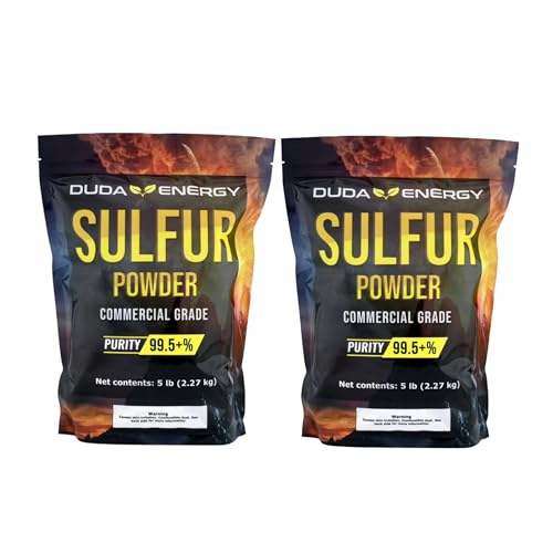 Duda Energy 10 lb (2 x 5 lb Bags) Yellow Sulfur Powder Fertilizer Commercial Grade Elemental