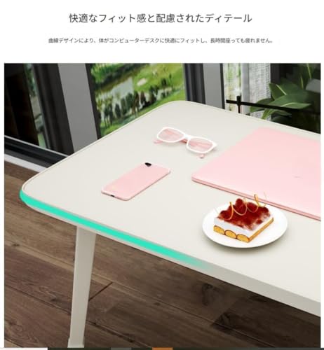 EVREFIN折りたたみ式ローテーブル、より安定したテーブル、軽量、勉強部屋、ベッド、ソファ、レストラン、ノートパソコン折りたたみ式大学寮に適しています (ピンク,長さ60 幅40 高さ29 cm) [4]