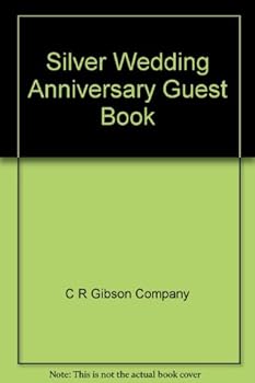Hardcover Silver Wedding Anniversary Guest Book
