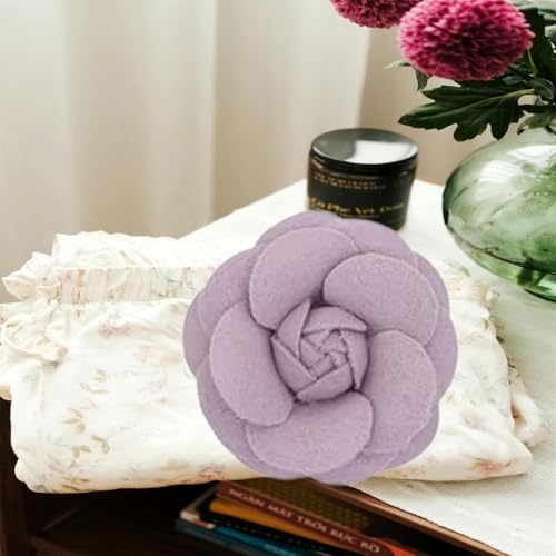 Image of Camellia Hair Clip and Brooch Pin for Women Dainty Flower Broochs Lapel Pins Designer Inspired Camellia Peony Rose Brooches Flower DIY Clothing Shoes Hats Accessories Wedding Party Dance Banquet Dress Suit Ceremony Jewelry Accessories