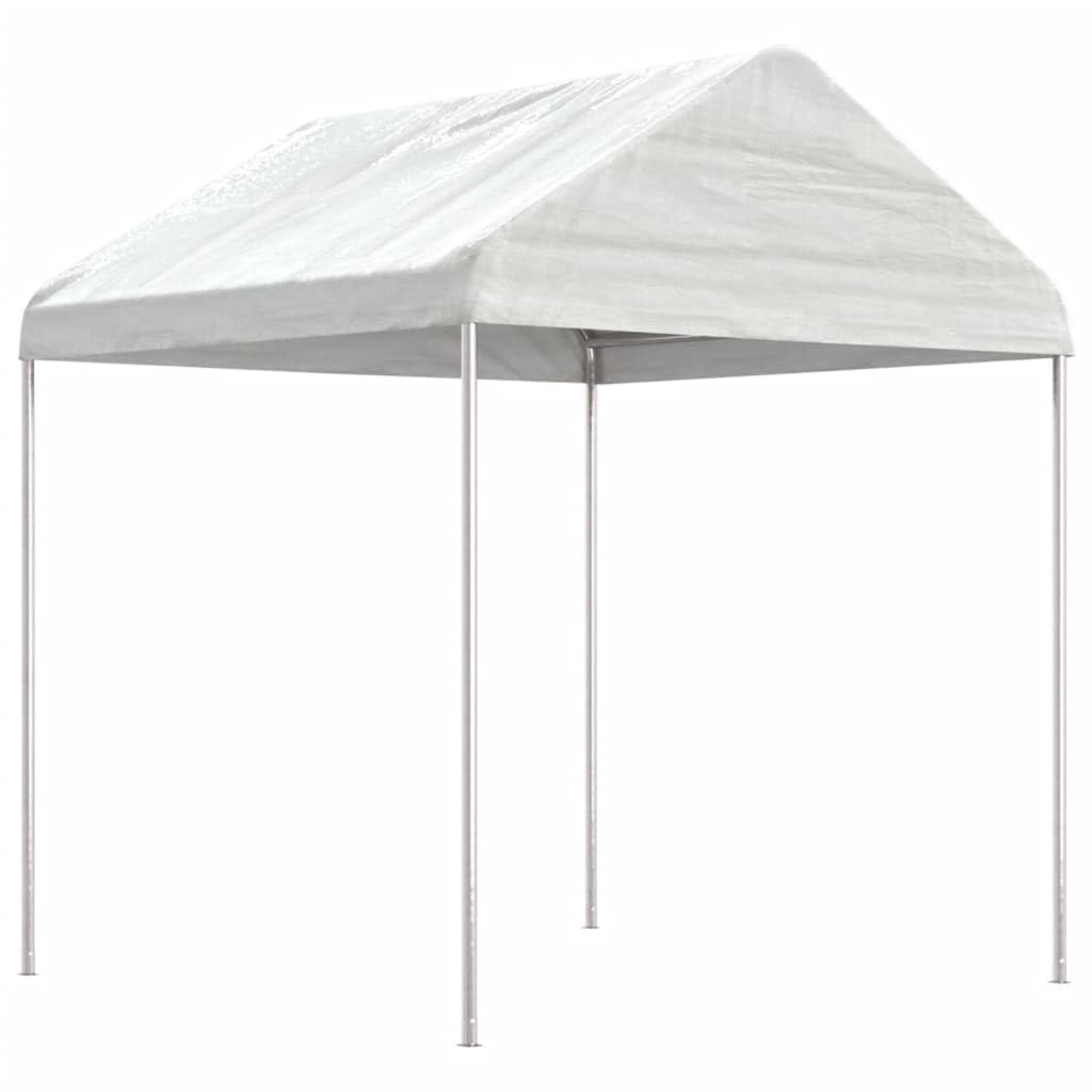 Gazebo da Giardino 11,15x2,28 m Tenda per Feste in PE Bianco | Ideale per eventi in giardino e cortile, questo padiglione offre un'ampia zona d'ombra per pranzi all'aperto.