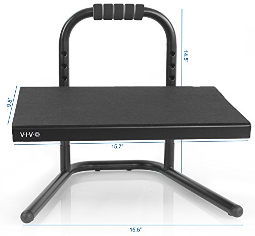 Vivo Black Ergonomic Height Adjustable Standing Foot Rest Relief Platform For Standing Desks Stand-Ft01 #TOP1