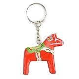 Essence of Europe Gifts E.H.G Swedish Themed Orange-Red Wood Dala Horse Decorative Novelty 2