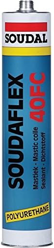 Soudal 102643"Soudaflex 40 FC" Polyurethane Sealant/Adhesive, Black, 310 ml