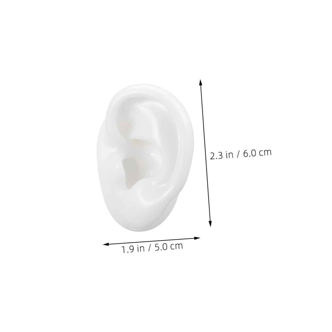 FOMIYES Piercing Practice Models Silicone Ear Models Ear Piercing Training High Silicone Material