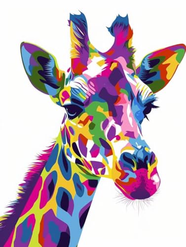 Diamond Painting Girafe 50x65 cm : Kit Peinture Diamant Complet 5D