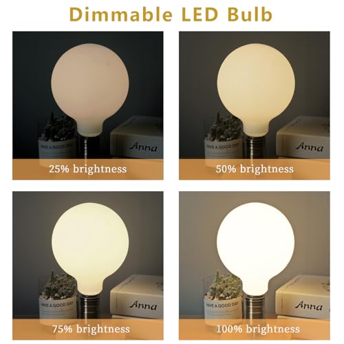 Image of G40 LED Globe Light Bulbs, E26 Base, Neutral White 4000K, 2 Pack