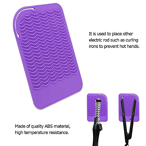 Tapete resistente al calor para rizadores eléctricos morado miniatura 3