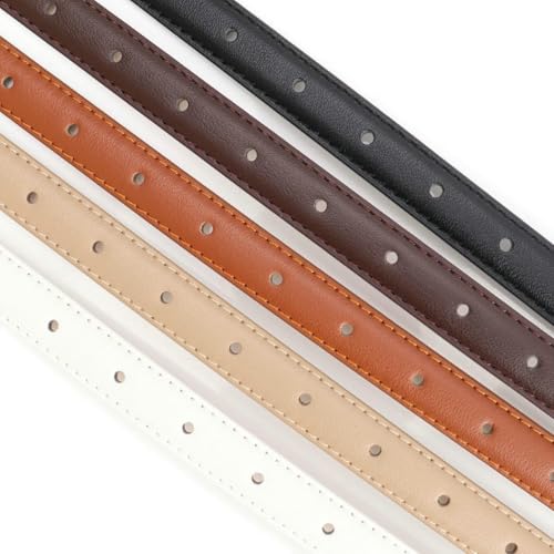 Leather Skinny Belt with Gold Buckle, Multiple Colors, Dress Belt for Women, Casual Fashion Waist Accessories4