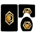Set tappetino da bagno Emblema del ragno Logo Logo animale Modello di concetto Tappeto di contorno Coperchio del coperchio del WC a forma di U, antiscivolo, lavabile in lavatrice, set di 3 pezzi più f