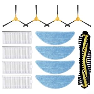Ersatzteil-Kit für Mamibot EXVAC650 Platina, ExpressC660, 680S, 880 Saugroboter, Hauptbürste, Seitenbürsten, Filtermopp-Tücher, Zubehör-Set
