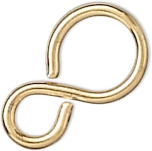 New Link, 100 conectores de eslabones infinitos chapados en oro de 0.315 x 0.157 in para aretes y collares para manualidades y fabricación de joyas