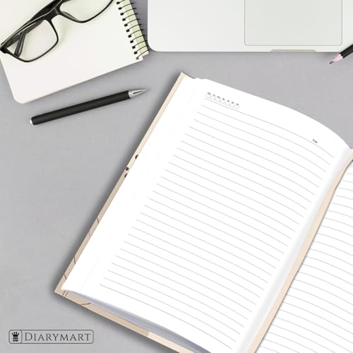 Image of Hard Bound Notebook for Girls & Women | A5 Ruled Journal | 192 Pages | 80 GSM Premium Paper | Designer Laminated Cover | Ribbon Bookmark | Notebook for School, College, Office, Journaling & Note Taking (DM4006)