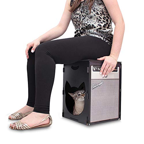 CatMyPet Puff Arranhador Rock Meow - Arranhador Puff E Casinha Para Gatos