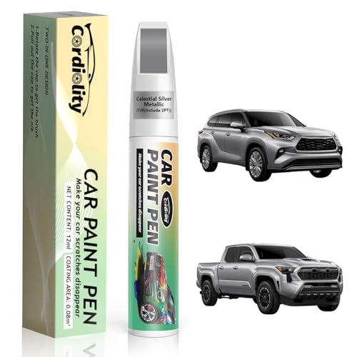 Image of Celestial Silver Metallic(1J9(Include 2PT)) Touch Up Paint Pen for Toyota,Car Paint Scratch Repair Pen Quick and Easy Fix Auto Paint Scratch