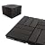 Deck Tiles - Patio Pavers - Acacia Wood Outdoor Flooring - Interlocking Patio Tiles - 12"x12" (20 Pack) - Ebony Finish - Checker Pattern Decking