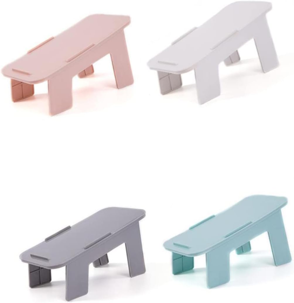 4Pcs Double Shoes Storage Rack Saving Holder for Home Grey Shoes Organizer for Canvas Shoes Sandals and More