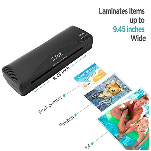 Image of SToK (ST-LA4) A4 Hot & Cold Lamination Machine for Home, Office & School | Fits Upto 9 Inch Wide Pages (1 Year Offsite Warranty)