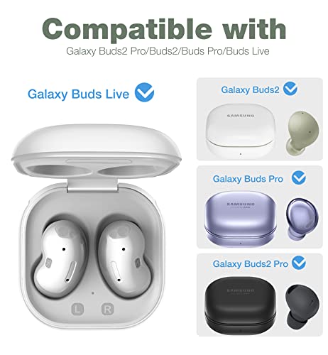 Suritch For Samsung Galaxy Buds 2 Pro Case(2022)/Galaxy Buds 2 Case(2021)/Galaxy Buds Live Case(2020)/Galaxy Buds Pro Case(2021) Hard Pc Shockproof Tpu Cover With Gun-Colored Keychain Carabiner, Green #TOP1