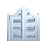 Schwingtüren Innentüren Schiebetür Innen- Vorgefertigt Louvered Salon-Schwingtür mit Schwerkraft-Drehpunkt Scharniere Kiefer Salon Butler Tür zum Küche, 22 Größe (Color : White, Size : 75x90cm)