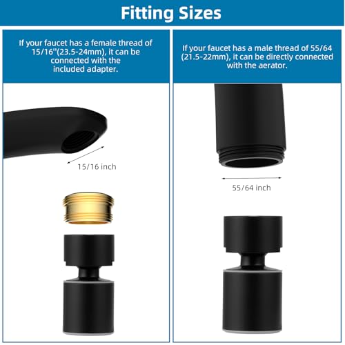 image for Hibbent NSF/ANSI/CAN 61 Certified Faucet Aerator, CUPC Certification 3