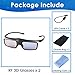 RF 3D Brille, 3D Shutterbrille wiederaufladbar Geeignet für RF 3D-Fernseher und -Projektoren, 3D Beamer Brille kompatibel TDG-BT500A, SSG-5100GB, AN3DG40, 2er-Pack