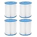 Produktbild harupink Pool Filterkartuschen 4 Stück Poolfilter Filter Schwimmbecken Filter Ersatzfilter Kartuschenfilter Filteranlagenzubehör Durchmesser 8 cm,Höhe 9 cm 58323