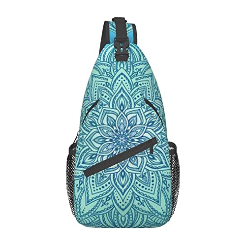 Sac à bandoulière bleu Evealyn pour course à pied et voyage