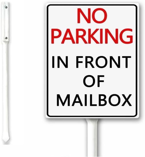 Amazon.com : No Parking In Front of Mailbox Yard Sign with Stake, Do ...