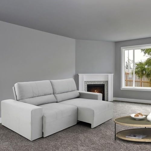 Sofá 3 Lugares Herval Village, Retrátil e Reclinável, Veludo Molhado Cinza