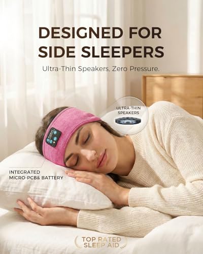 Image of Sleep Headphones Bluetooth Sleeping Headband, Sleeping Headphones Music Sports Headband, Ultra-Soft Earphones Headband for Side Sleepers, Sleep Gifts for Men Women