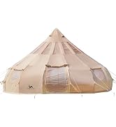 Amazon.com : TOMOUNT Canvas Tent with Stove Jack Bell Tent Yurt