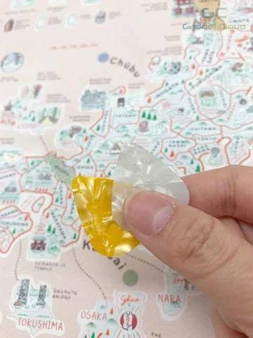 Good Weather Scratch Off Map Japan Decorative Art Poster Wall Decoration Food Landmark Visiting Travel Memory Japan Cuisine Attractions Tokyo Tower Sushi #TOP4