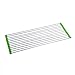 Xyanzi-zhiwujia Stendibiancheria per stoviglie, Top Soluzioni per la casa sopra Il lavello Cucina Scolapiatti Stendino Stendino Pieghevole in Acciaio Inox (Verde) Scaffale Funzionale