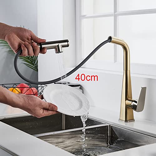 Grifo de cocina extraíble con rotación de 360 grados y dos modos de agua 4