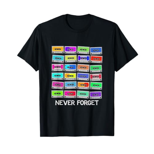 Nunca olvides cinta de audio para cassette – Nunca olvides 80s Camiseta