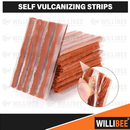 Image of WILLIBEE 11-in-1 (Pack of 30 Strips) Puncher Kit | Emergency Tool Kit, Tubeless Tyre Puncture Repair Kit for Bike & Car (with Storage Bag)