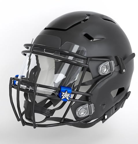 LOKIYS Clear Football Visor - for Youth & Adult Football (Clear-Blue Clip)