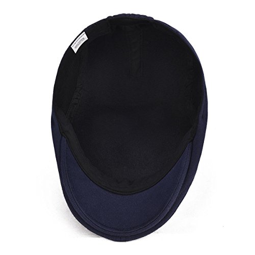 Voboom Men's Cotton Flat Ivy Gatsby Newsboy Driving Hat Cap (Style2-Navy) #TOP5